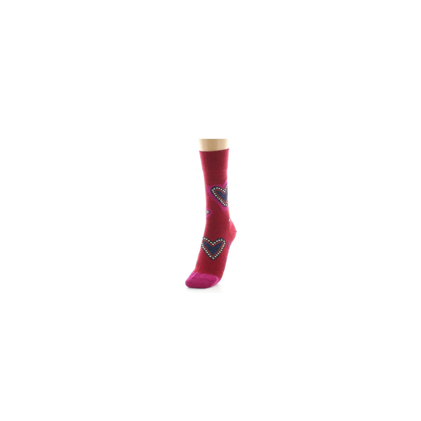 Women's Wool Heart Socks Made in France - Berthe   Reference: 18900| Chapellerie Traclet