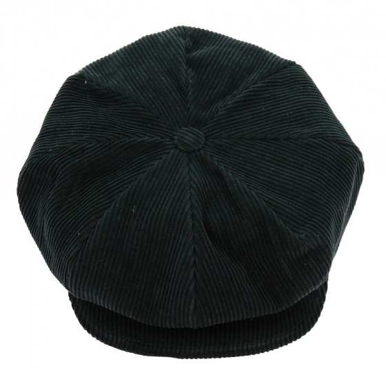 La Jota Black Velvet Newsboy Cap - Traclet