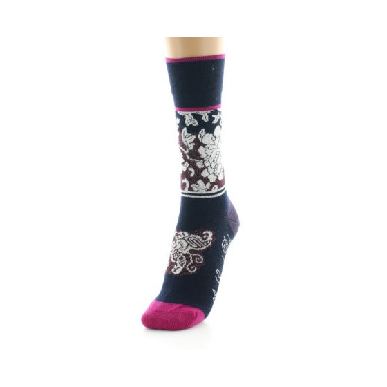 Women's Flower Wool Socks Made in France - Berthe