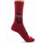 Dagobert Red Cotton Owl Socks Made in France