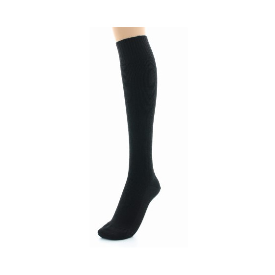 High Mid-Calf Wool Socks Black Made in France - Perrin
