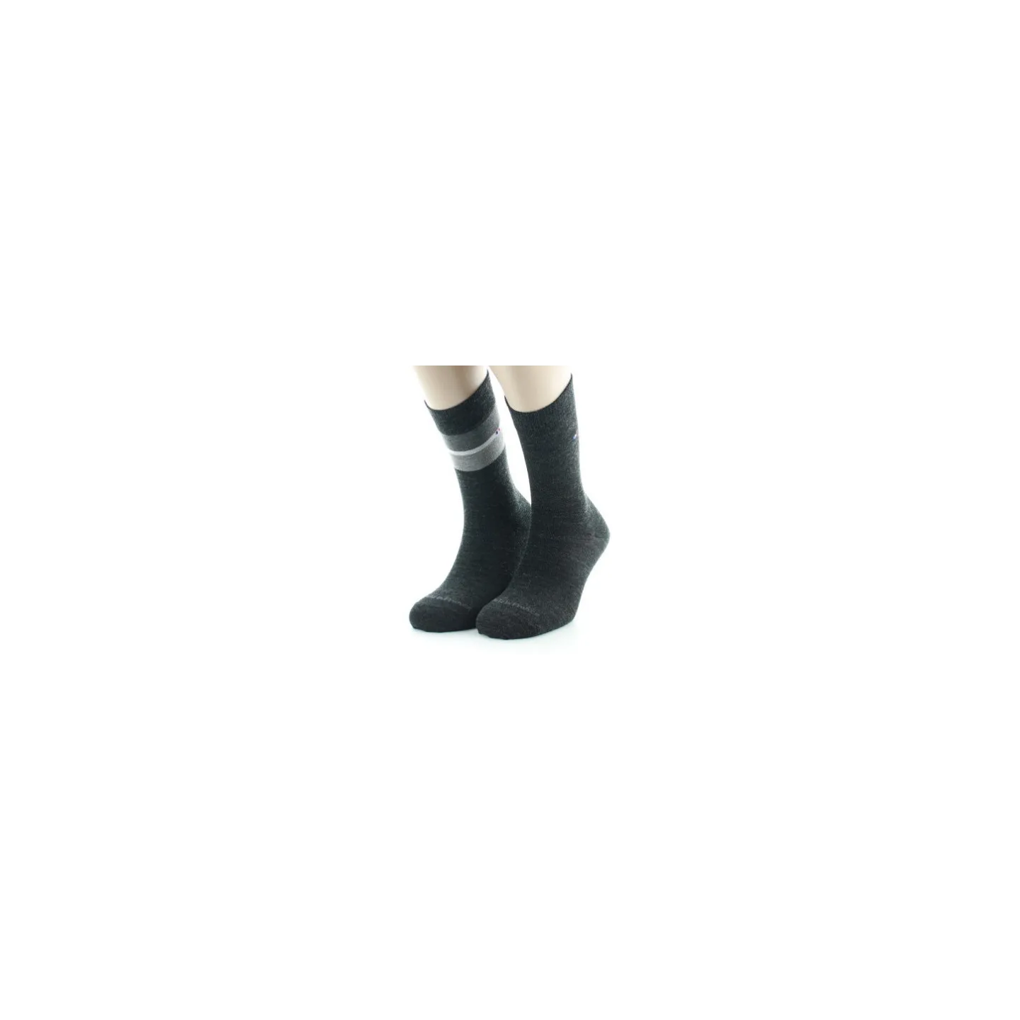 Set of 2 Men's Anthracite Wool Socks Made in France - Perrin  Reference: 18917| Chapellerie Traclet