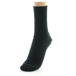 Chaussettes Femme Laine Bio Noir Made in France - Perrin
