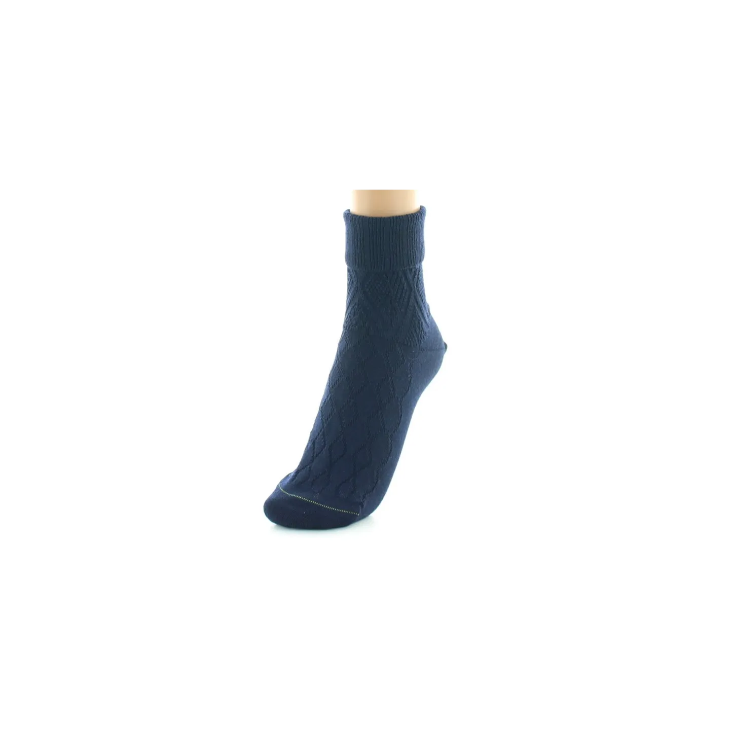 Women's Organic Wool Navy Socks Made in France - Perrin Reference: 18919| Traclet Hat Shop