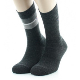 Set of 2 Plain Wool Men's Socks Made in France - Perrin