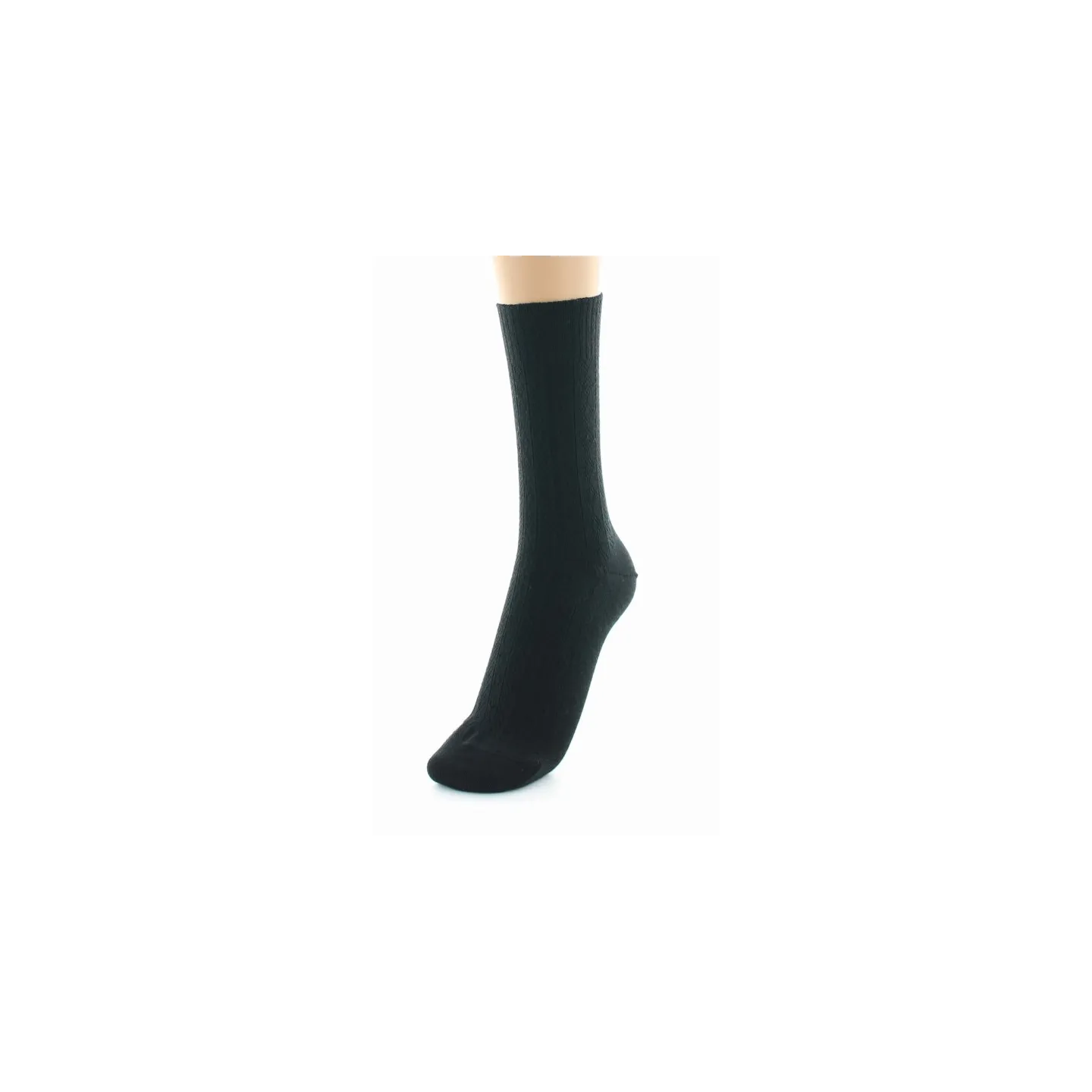 Women's Ribbed Glitter Black Socks Made in France - Perrin Perrin Reference: 18922 Chapellerie Traclet