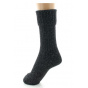 Women's Ribbed Glitter Black Socks Made in France - Perrin
