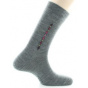 Men's Gray Wool Socks Made in France - Perrin