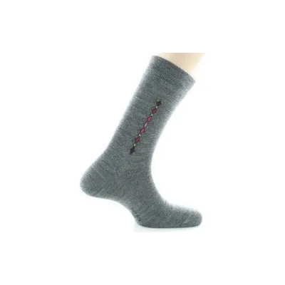 Men's Gray Wool Socks Made in France - Perrin Reference: 18934| Traclet Hat Shop