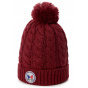 Gstaad Burgundy Pompom Beanie - Pipolaki