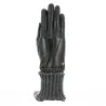Black Fleece-Lined Leather Gloves - Isotoner Reference: 15043