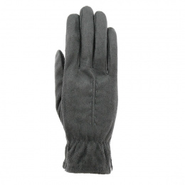 Gray Tactile Polyester Gloves - Isotoner