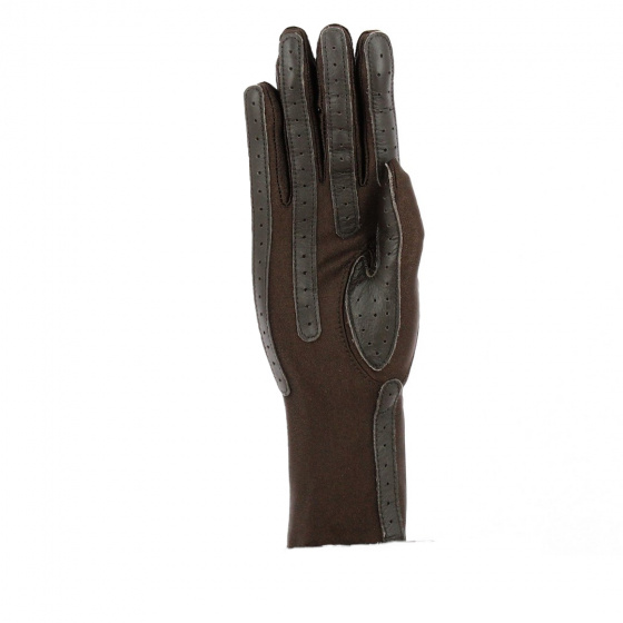 Gants Polyester Chevrons Cuir Doublé Polaire - Isotoner Gants Polyester Chevrons Cuir Doublé Polaire - Isotoner