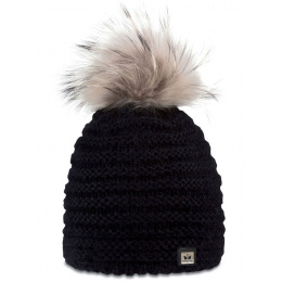 Black Naiade Pom-Pom Beanie - Pipolaki