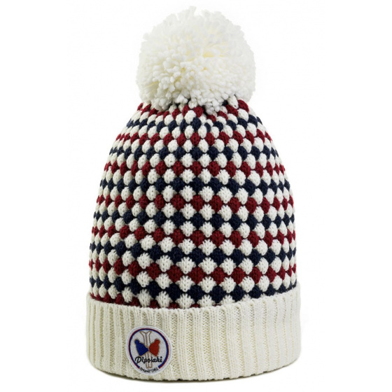 White Botal Pom-Pom Beanie - Pipolaki