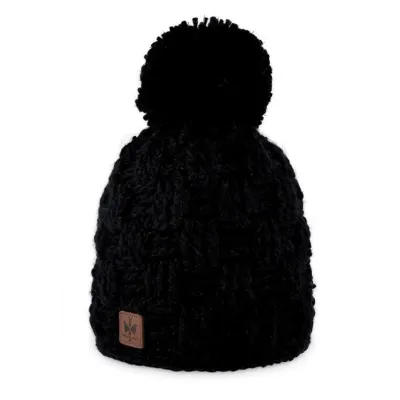 Black Armony Pom-Pom Beanie - Pipolaki Reference: 18943| Chapellerie Traclet