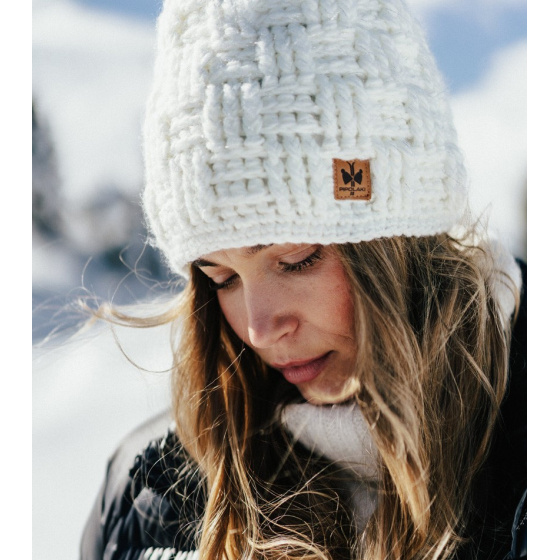 White Armony Pompom Beanie - Pipolaki