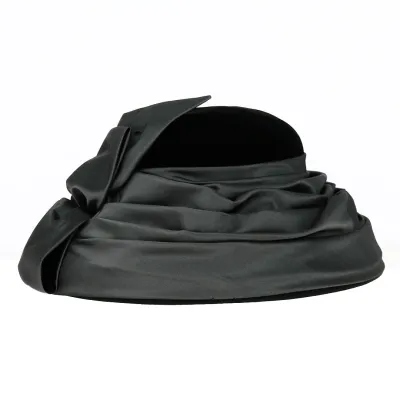 Mathilde Black Gala Wide-Brimmed Hat - Traclet Reference: 5370 | Traclet Millinery