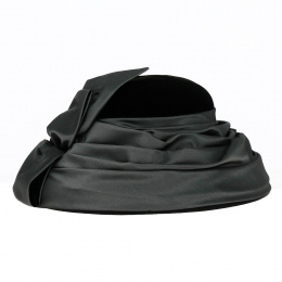 Mathilde Black Gala Wide-Brimmed Hat - Traclet