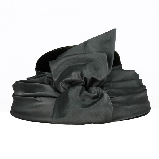 Mathilde Black Gala Wide-Brimmed Hat - Traclet