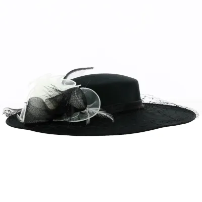 Chapeau Cérémonie Marinas Noir - Traclet  Reference : 2753 | Chapellerie Traclet