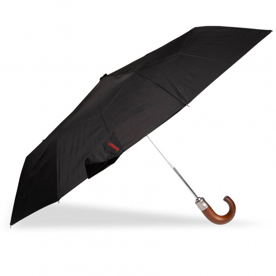 Black Wooden Crook Umbrella - Isotoner