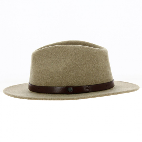 Chapeau Messer Feutre Laine Beige chiné - Brixton