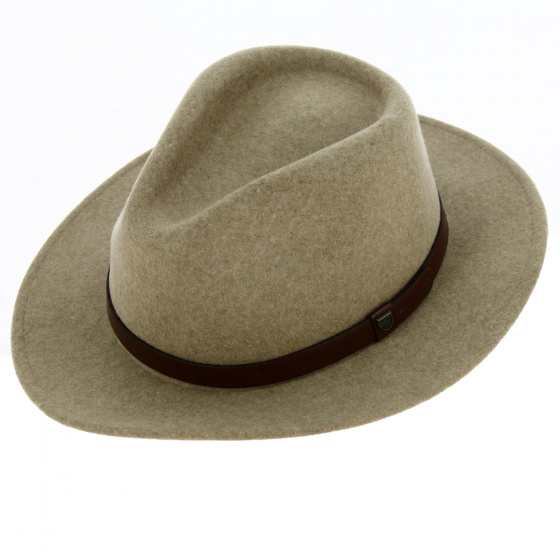 Messer Hat Wool Felt Heathered Beige - Brixton