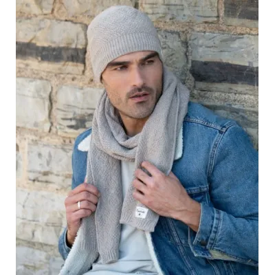 Men's Gael Gray Scarf - Pipolaki ref 18976 - Traclet hat shop