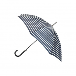 Parapluie Canne Femme Marinière Marine - Piganiol