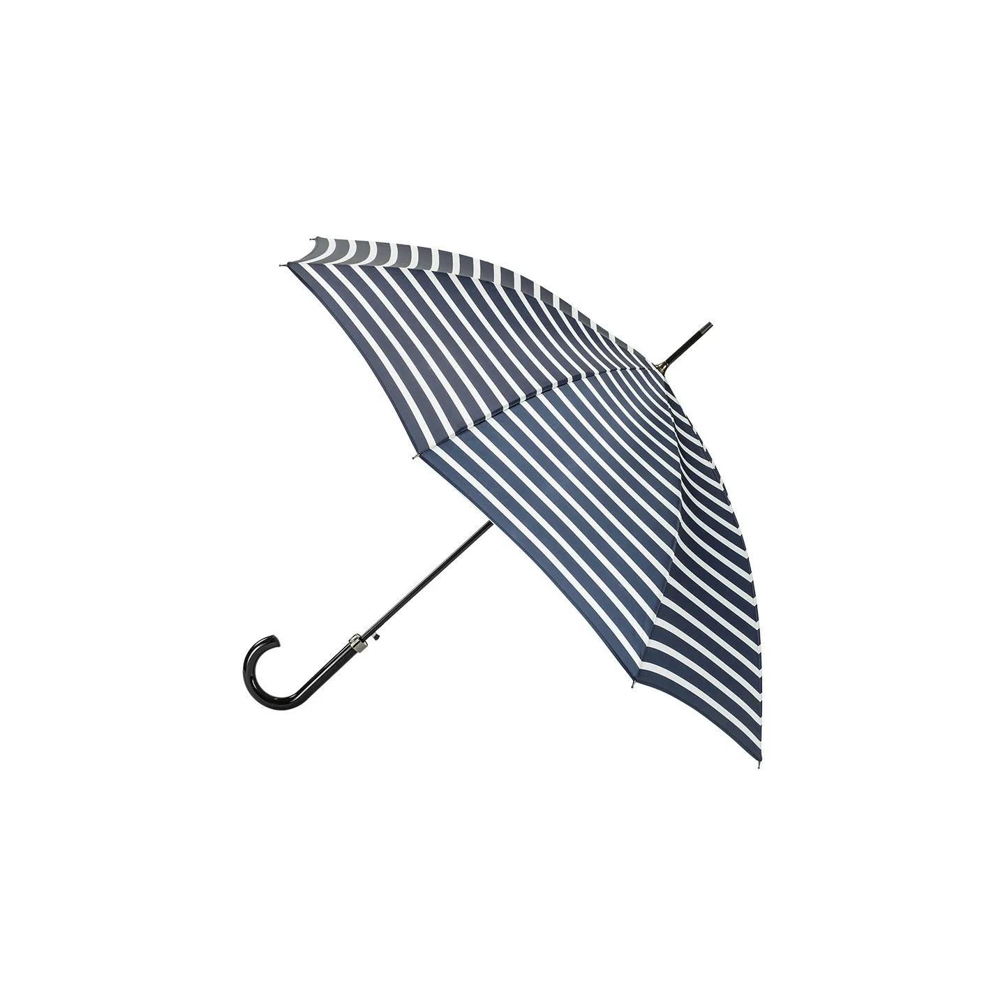 Navy Striped Walking Umbrella for Women - Piganiol Reference: 14984