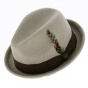 Mouse Grey Wool Felt Trilby Hat - Brixton