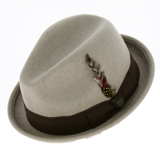 Chapeau Trilby Gain Feutre Laine Gris souris - Brixton