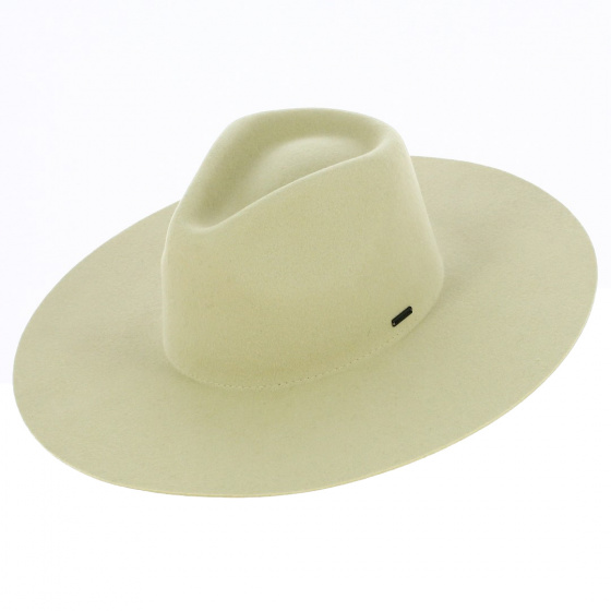 Primrose Wool Felt Traveller Hat Cream - Brixton Primrose Wool Felt Traveller Hat Cream - Brixton