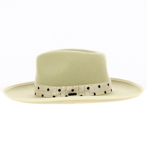 Reno Beige Wool Felt Fedora Hat - Brixton