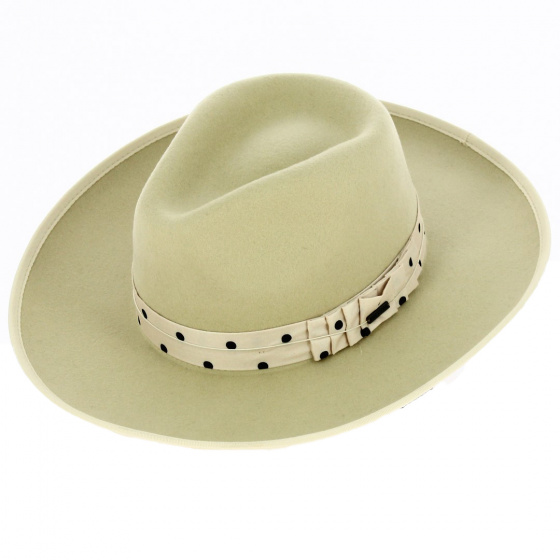 Reno Beige Wool Felt Fedora Hat - Brixton