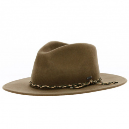 Brown Wool Felt Western Messer Hat - Brixton