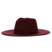 Chapeau Fedora Jo Rancher Feutre Laine Bordeaux - Brixton Référence : 18983