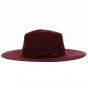 Jo Rancher Fedora Hat Wool Felt Burgundy - Brixton