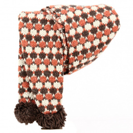 Orange Pompom Scarf - Traclet