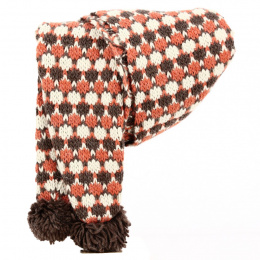 Scarf with orange pompon - Traclet