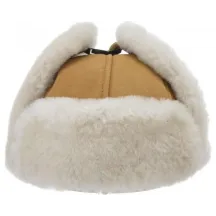Chapka Harbin Cuir D'Agneau Camel - Seeberger