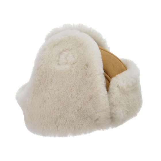 Harbin Sheepskin Leather Ushanka Hat Camel - Seeberger