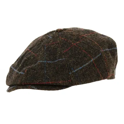 Casquette Brood Carreaux marron - Brixton Reference : 19003 | Chapellerie Traclet