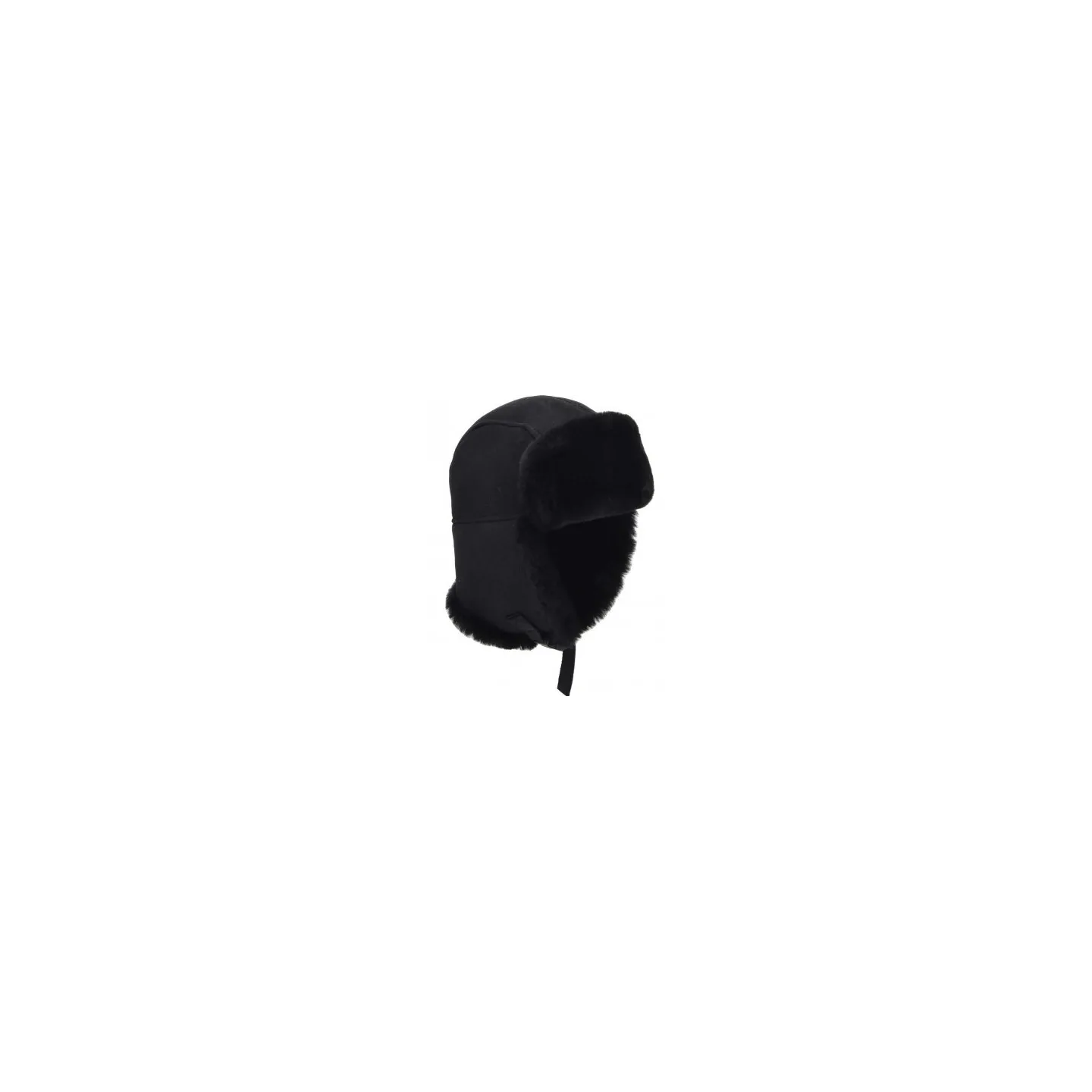 Chapka Harbin Cuir D'Agneau Noir - Seeberger
