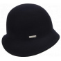 Léa Wool Cloche Hat in Black - Seeberger