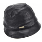 Camille Leather Cloche Hat Burgundy - Seeberger
