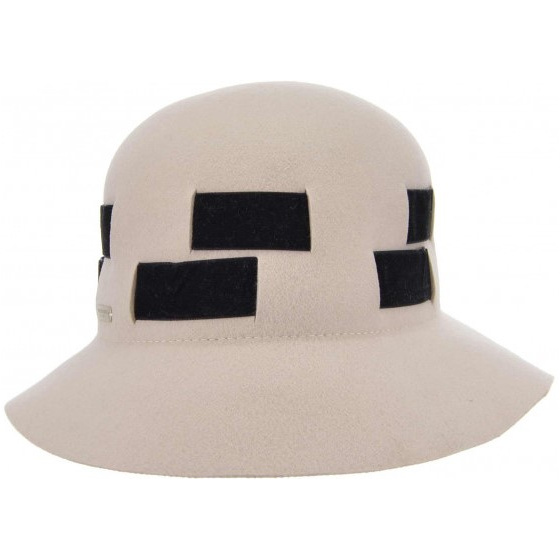 Stoffa Wool Cloche Hat Sand - Seeberger Stoffa Wool Cloche Hat Sand - Seeberger