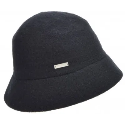 Eva Wool Cloche Hat Black - Seeberger Reference: 19017| Traclet Hat Shop