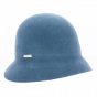 Blue Wool Cloche Hat Léa - Seeberger